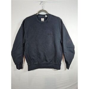 Mens Levi's Logo Crewneck Sweatshirt Pullover Relax Fit Small‎ Black Embroidered